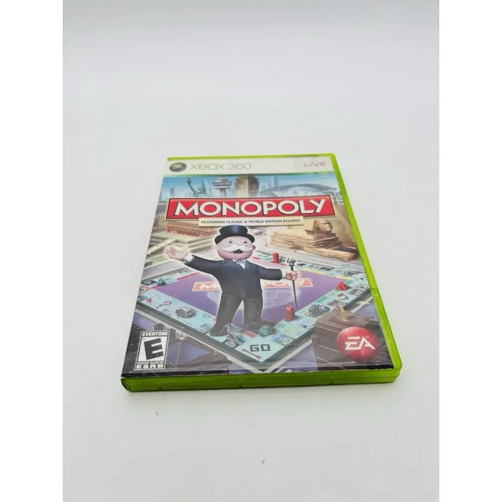 MonopolyVideo Game -(Microsoft Xbox 360) CIB- TESTED Works VG Condition Complete